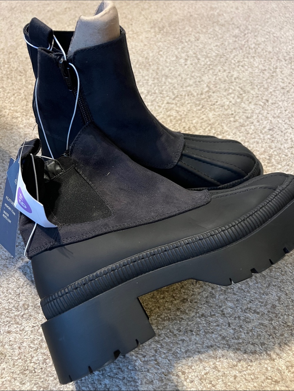 Universal Thread Black Chunky Platform Chelsea Boots